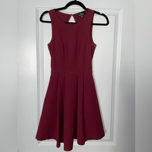 Lulus Backless Burgundy Dress
